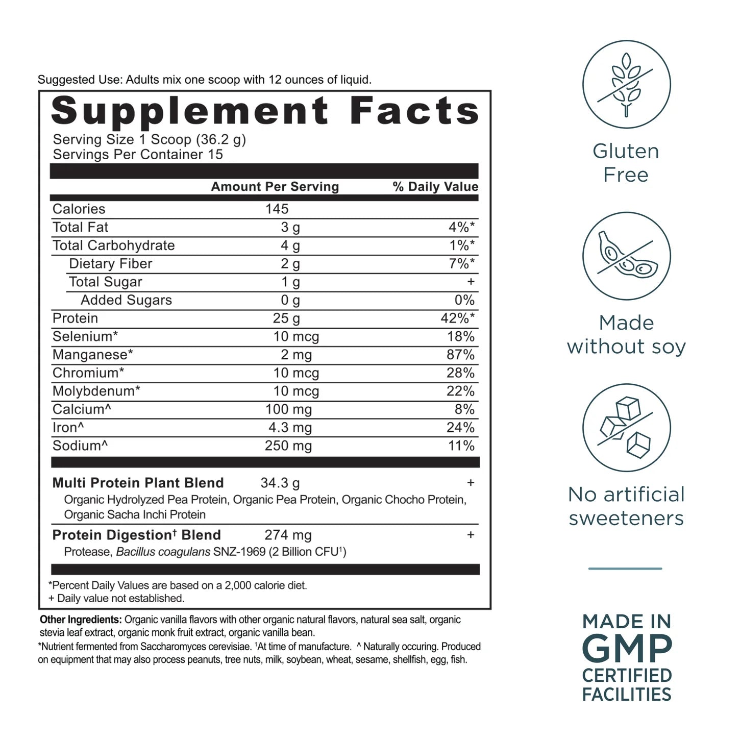 Ancient Nutrition Vanilla Plant-Based Multi Protein