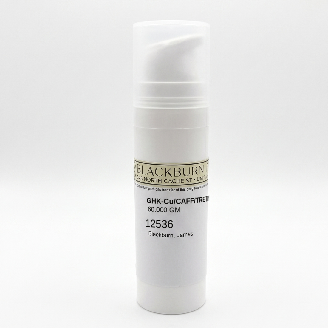 GHK-Cu 1%, Caffeine 1%, Tretinoin 0.1%, Niacinamide 2% (Cashmere Cream)
