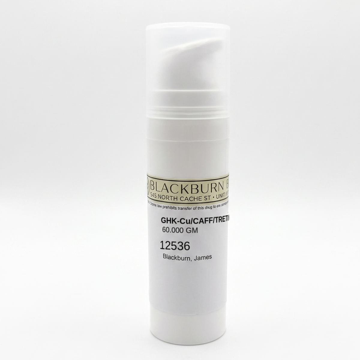 GHK-Cu 1%, Caffeine 1%, Tretinoin 0.1%, Niacinamide 2% (Cashmere Cream)