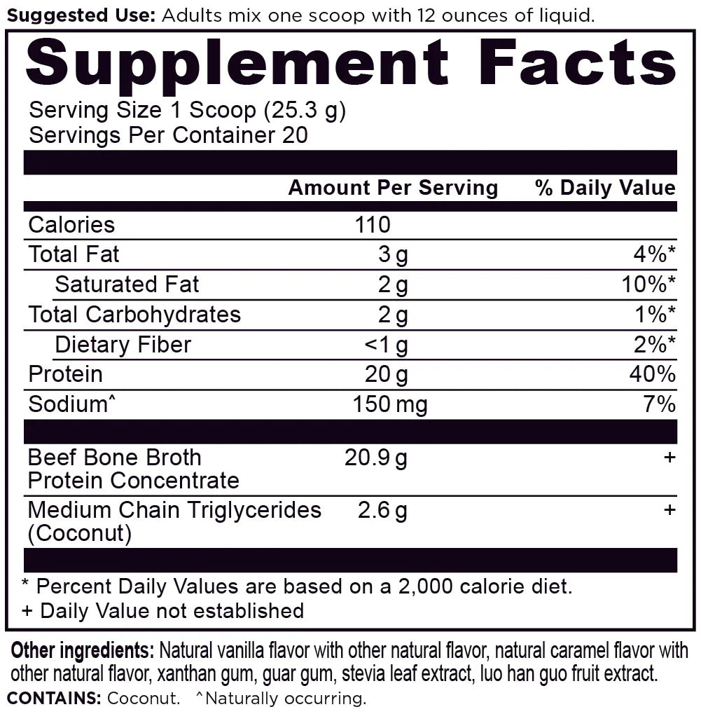 Bone Broth Protein Salted Caramel