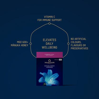 Manuka Honey Lozenges: Elderberry &amp; Vitamin C