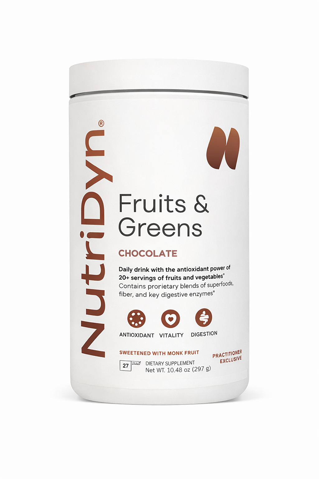 Chocolate Fruits &amp; Greens with Monk Fruit