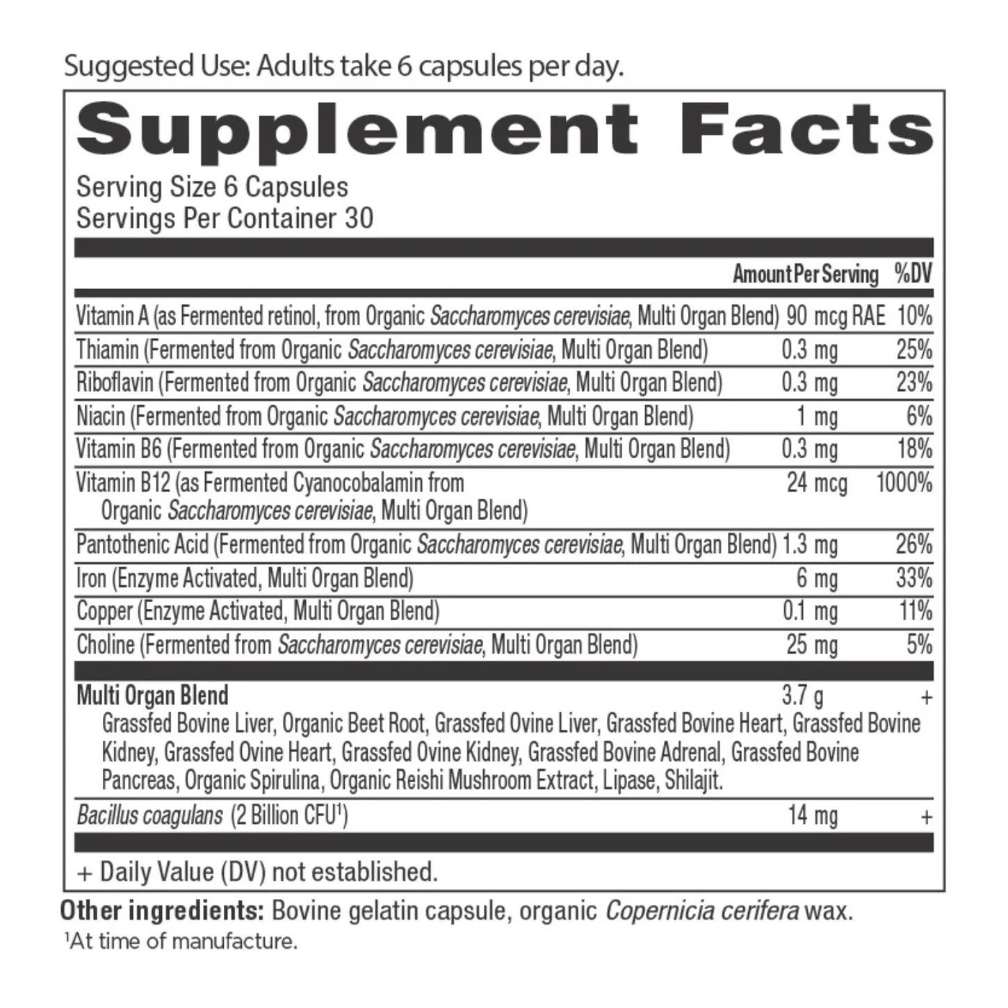 Ancient Nutrition Organs Blend