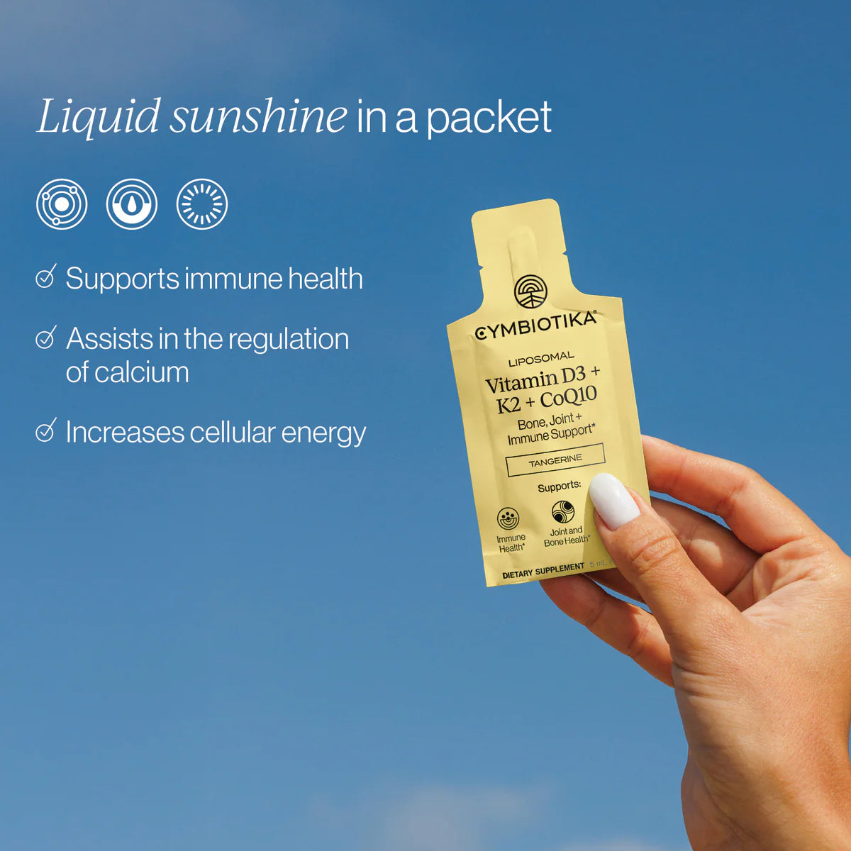 Cymbiotika Liposomal Vitamin D3 + K2 + CoQ10