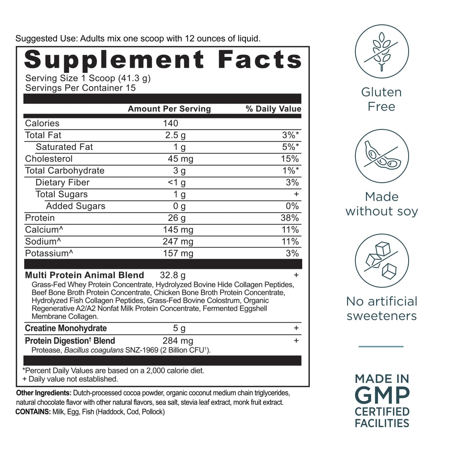 Ancient Nutrition Multi-Protein + Creatine Chocolate