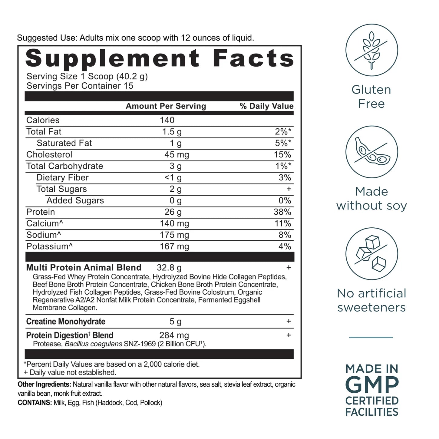 Ancient Nutrition Multi-Protein + Creatine Vanilla