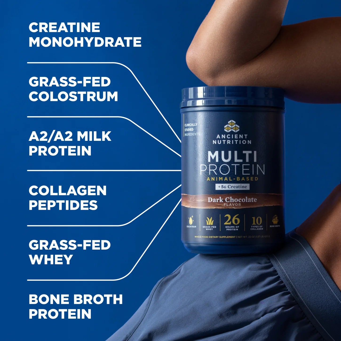 Ancient Nutrition Multi-Protein + Creatine Chocolate