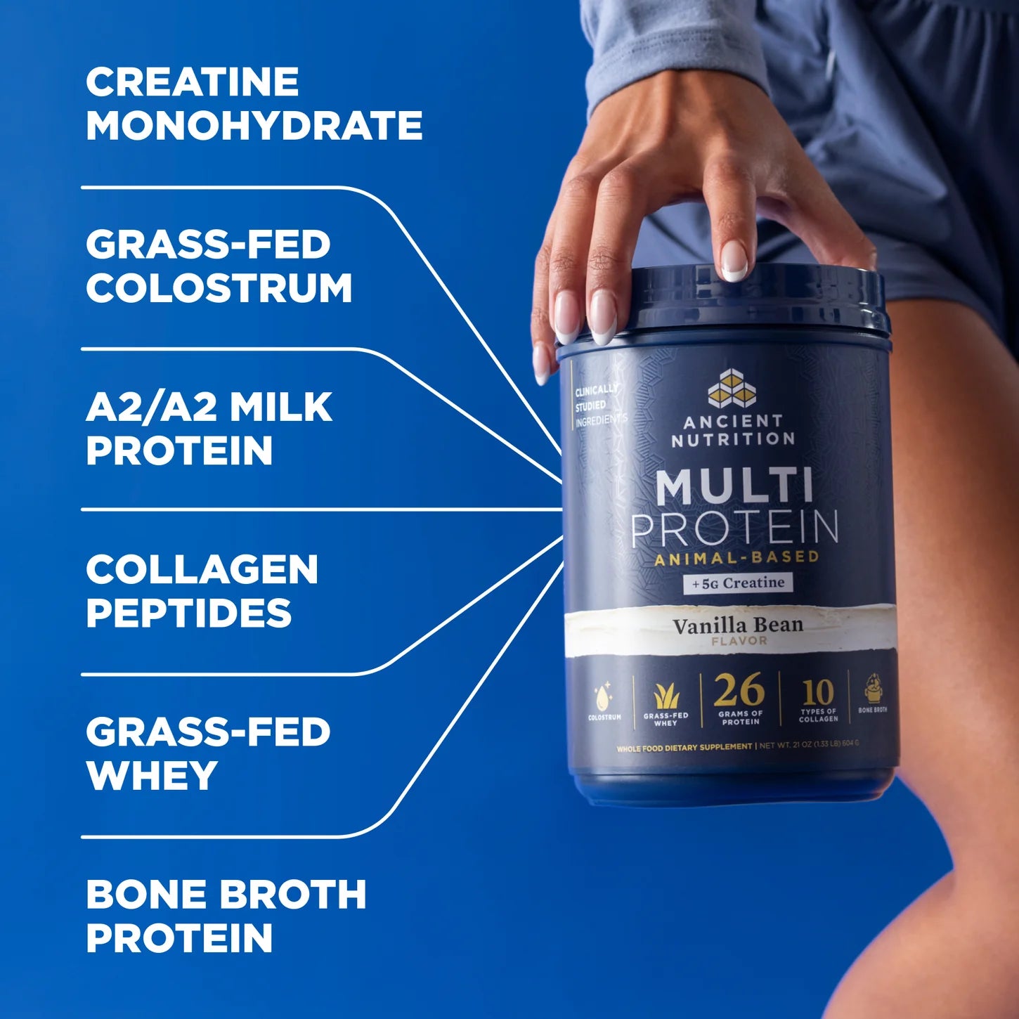 Ancient Nutrition Multi-Protein + Creatine Vanilla