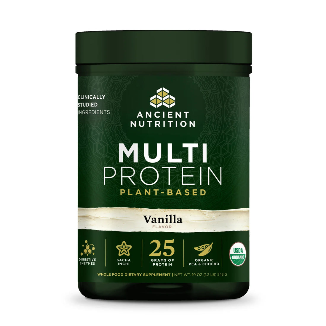 Ancient Nutrition Vanilla Plant-Based Multi Protein