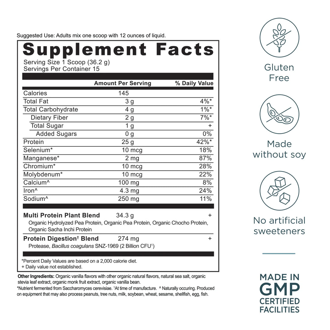Ancient Nutrition Vanilla Plant-Based Multi Protein