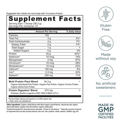 Ancient Nutrition Vanilla Plant-Based Multi Protein