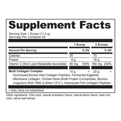 Ancient Nutrition Multi Collagen Protein - Strawberry Lemonade