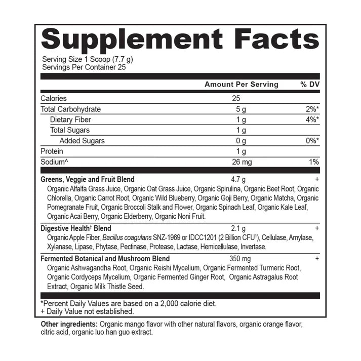 Ancient Nutrition Super Greens - mango